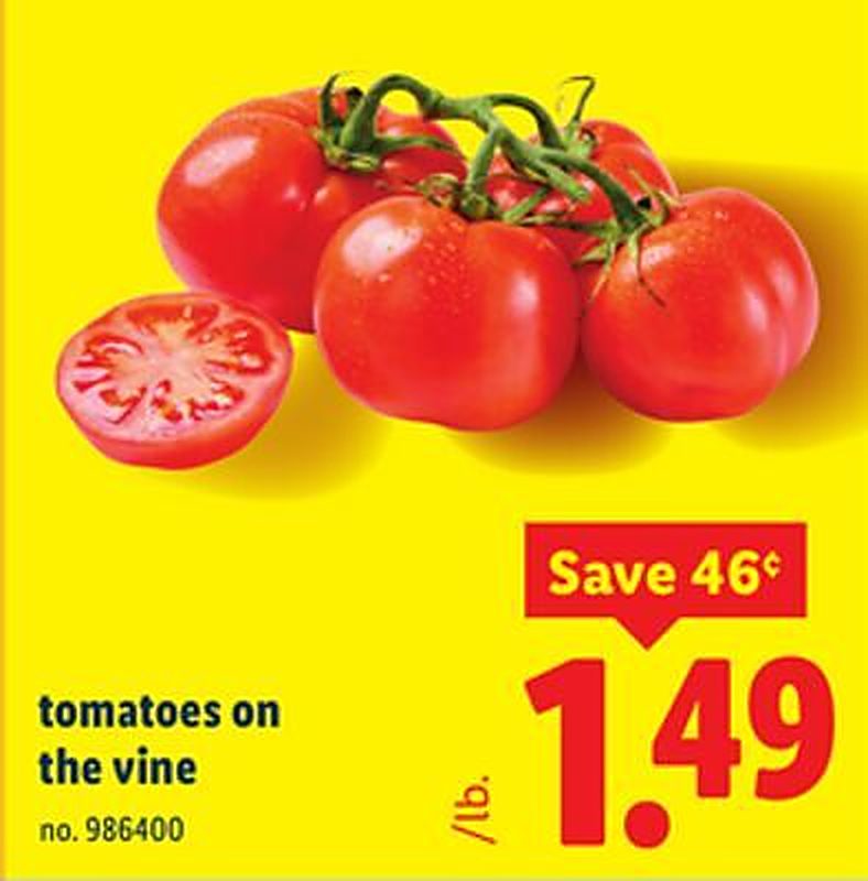 tomatoes on the vine - Lidl weekly ad deal