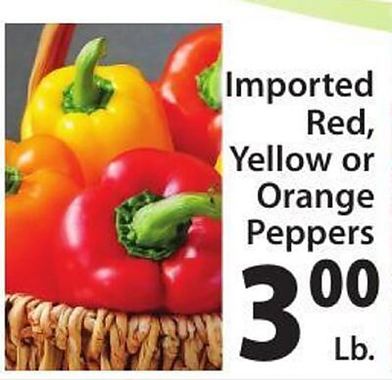 Imported Red, Yellow or Orange Peppers - West Side Marketplace weekly ad deal