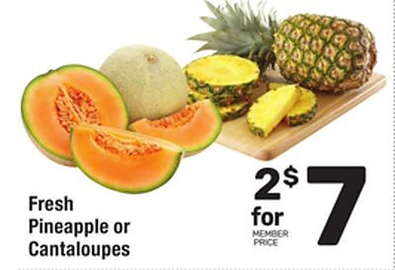 Fresh Pineapple or Cantaloupes - Tom Thumb weekly ad deal
