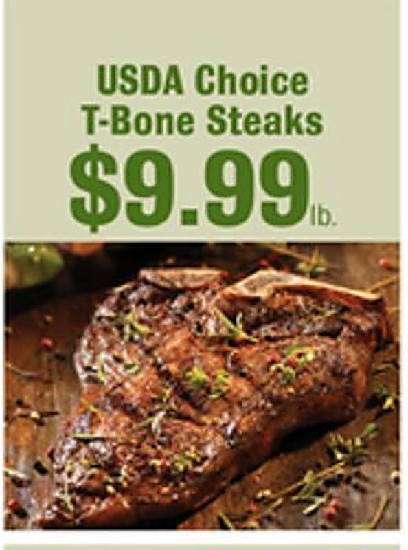 USDA Choice T-Bone Steaks - Robert Fresh Market weekly ad deal