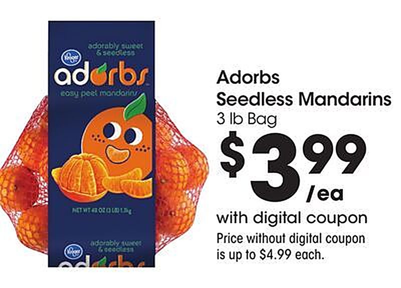 Adorbs Seedless Mandarins - Food 4 Less weekly ad deal