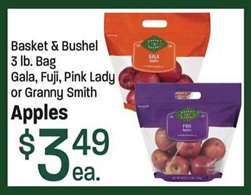 Basket & Bushel 3 lb. Bag Gala, Fuji, Pink Lady or Granny Smith Apples - Lees Marketplace weekly ad deal