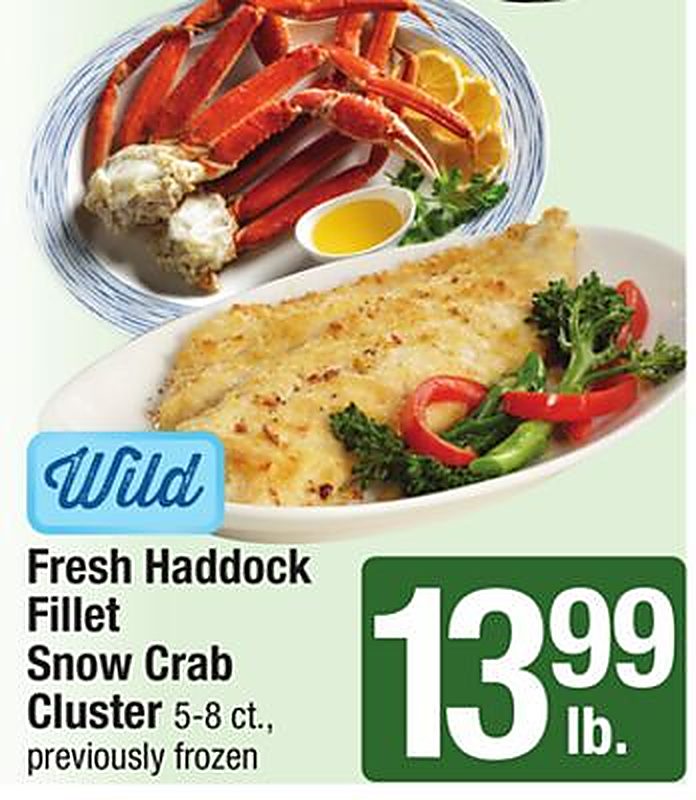 Fresh Haddock Fillet Snow Crab Cluster - Star Market weekly ad deal