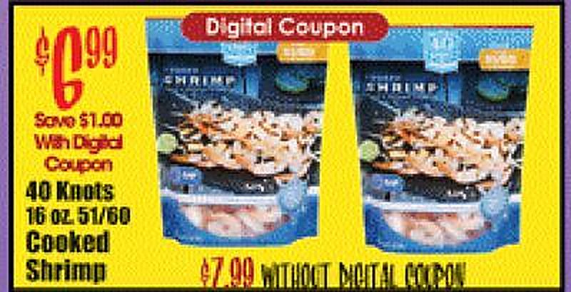 40 Knots Cooked Shrimp - Reams weekly ad deal