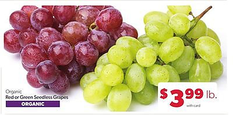 Organic Red or Green Seedless Grapes - VG’s Grocery weekly ad deal