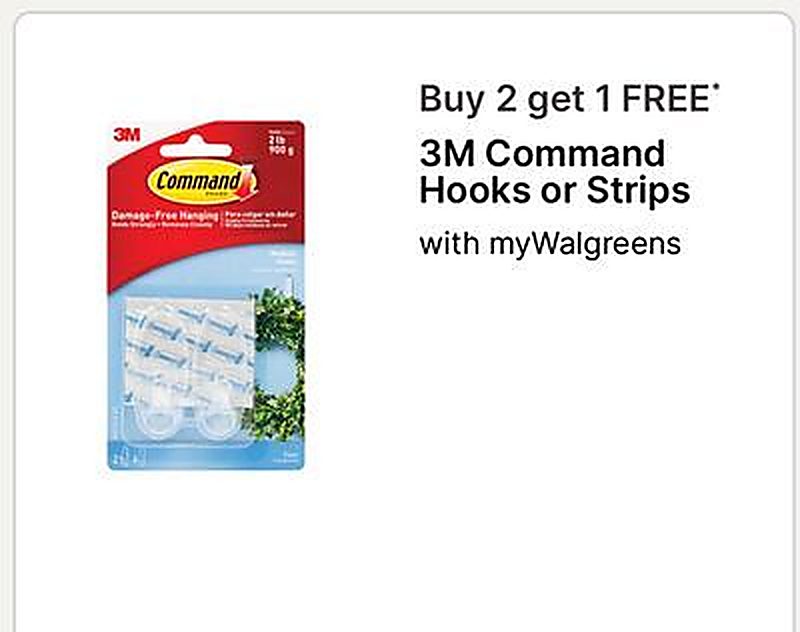 3M Command Hooks or Strips