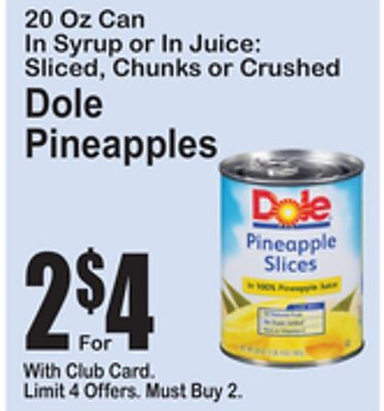 Dole Pineapples - Superfresh weekly ad deal