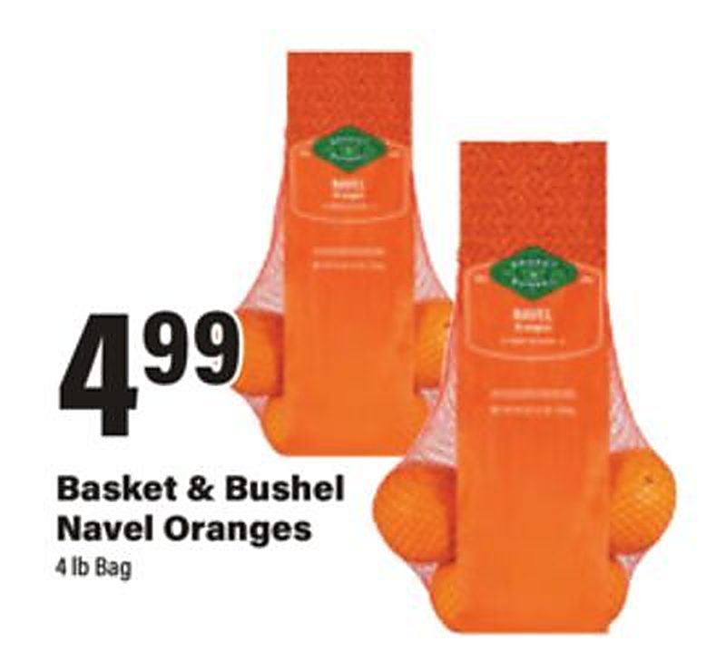 Basket & Bushel Navel Oranges - Big Y weekly ad deal