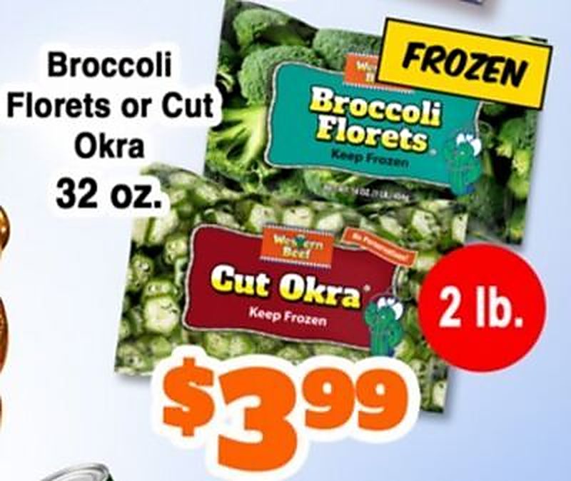 Broccoli Florets or Cut Okra - Western Beef weekly ad deal