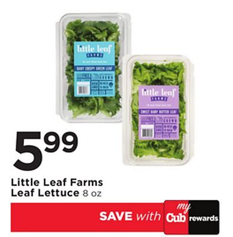 Little Leaf Farms Leaf Lettuce - Cub Foods weekly ad deal