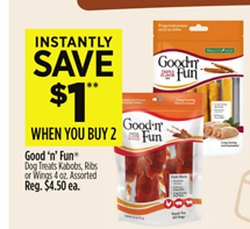 Good 'n Fun® Dog Treats Kabobs, Ribs or Wings - Dollar General weekly ad deal