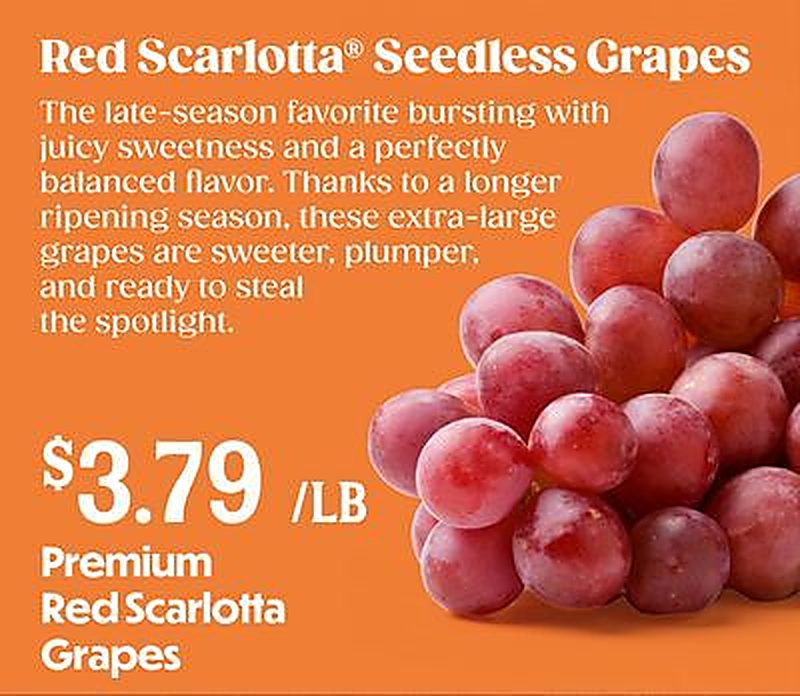 Premium Red Scarlotta Grapes - Reasor's weekly ad deal