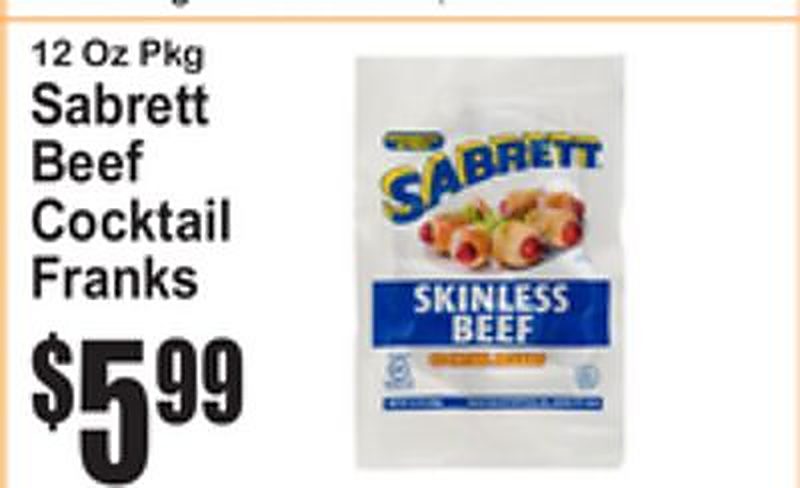 Sabrett Beef Cocktail Franks - Superfresh weekly ad deal