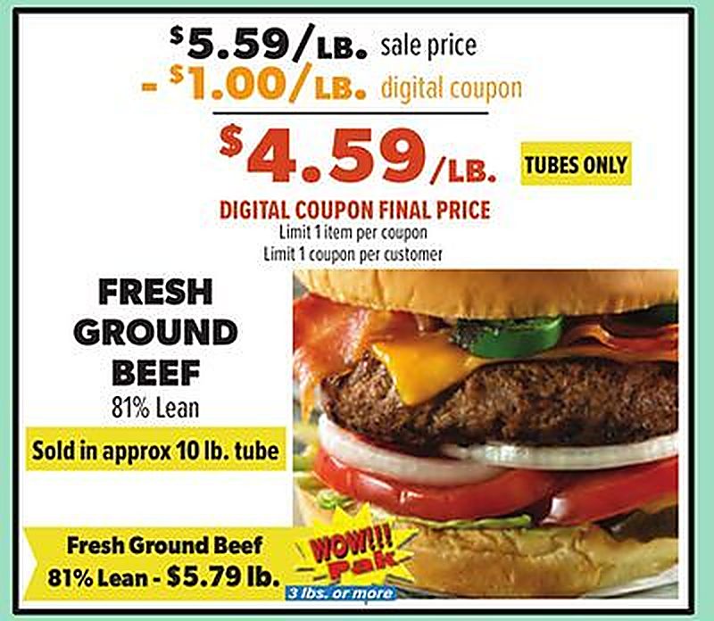 FRESH GROUND BEEF - Lowe's Market weekly ad deal