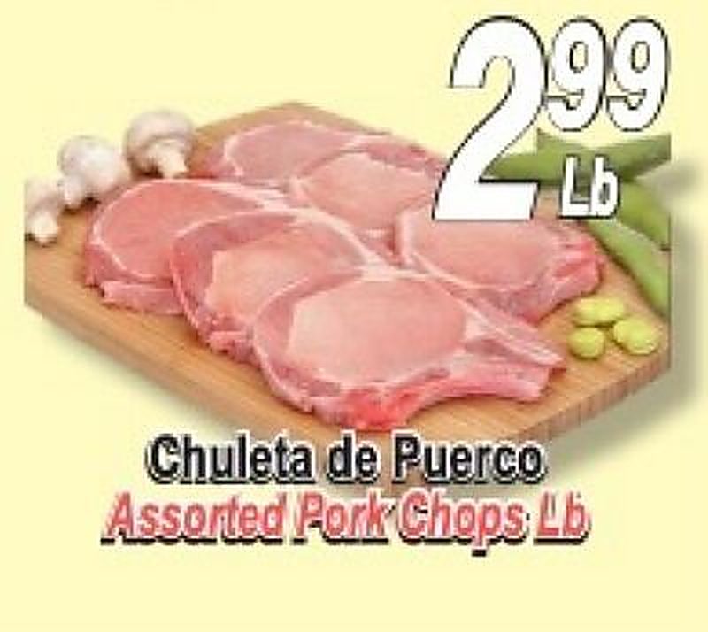 Assorted Pork Chops - El Mezquite Market weekly ad deal