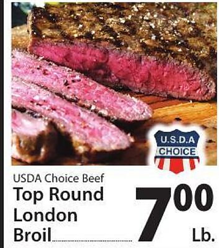 USDA Choice Beef Top Round London Broil - West Side Marketplace weekly ad deal