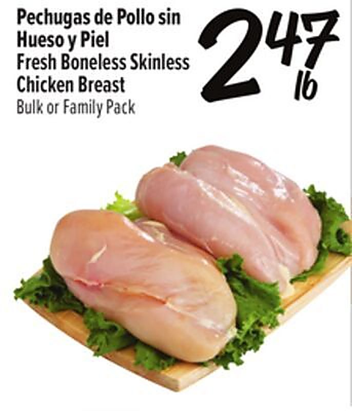 Pechugas de Pollo sin Hueso y Piel/ Fresh Boneless Skinless Chicken Breast - Fiesta Mart weekly ad deal