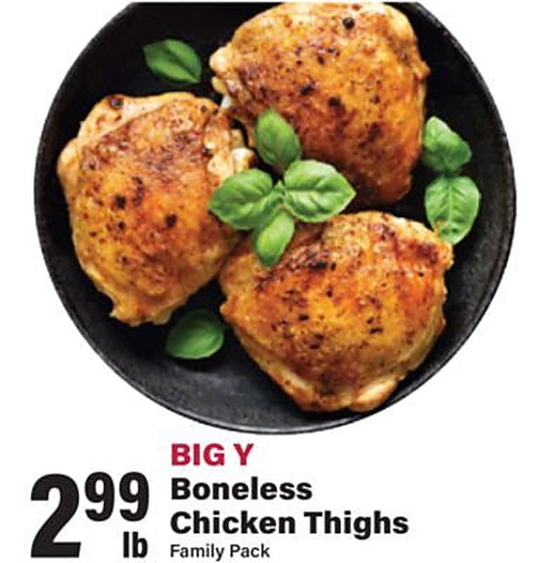 BIG Y Boneless Chicken Thighs - Big Y weekly ad deal