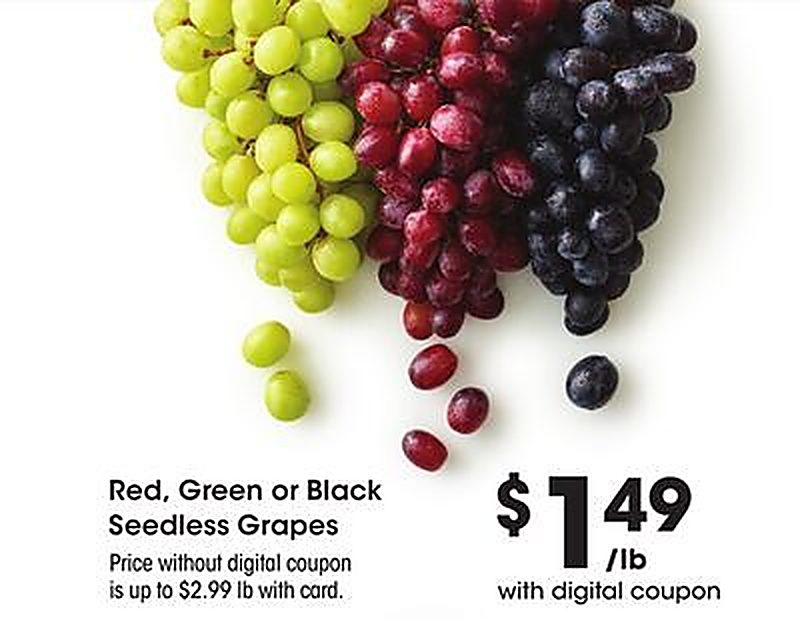 Red, Green or Black Seedless Grapes - Fry's Food Stores weekly ad deal