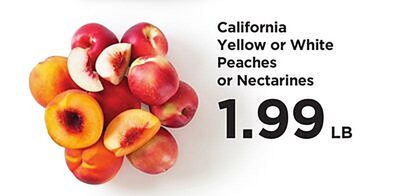 California Yellow or White Peaches or Nectarines - Food 4 Less weekly ad deal