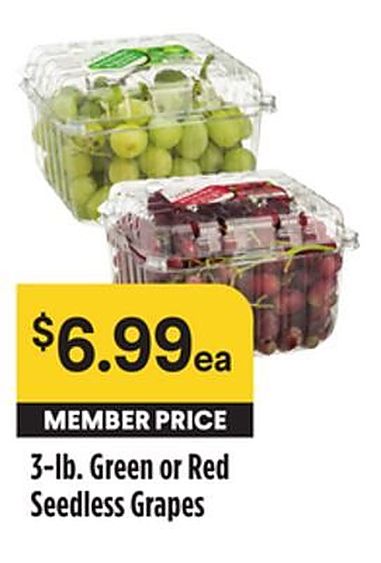 3-lb. Green or Red Seedless Grapes - Raleys weekly ad deal