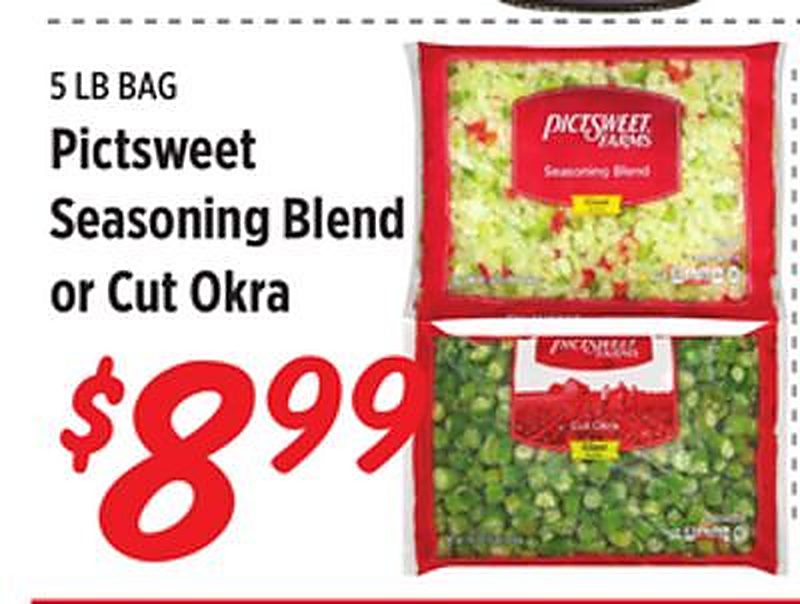 Pictsweet Seasoning Blend or Cut Okra - Rouses Markets weekly ad deal