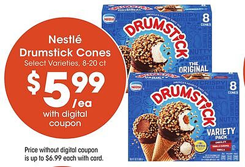 Nestlé Drumstick Cones - Fred Meyer weekly ad deal