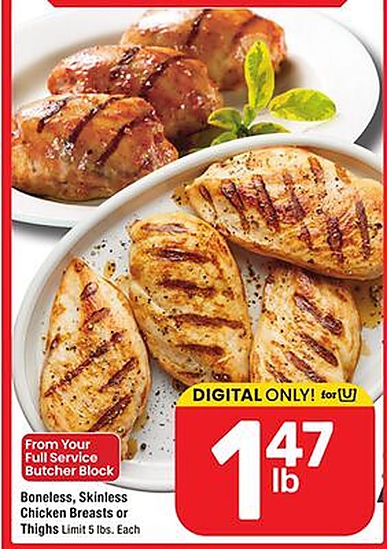 Boneless, Skinless Chicken Breasts or Thighs - Randalls weekly ad deal