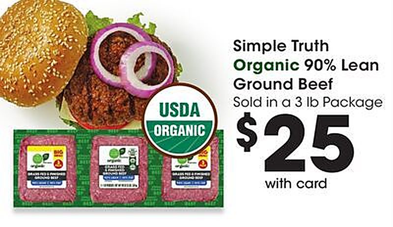 Simple Truth Organic 90% Lean Ground Beef - QFC weekly ad deal