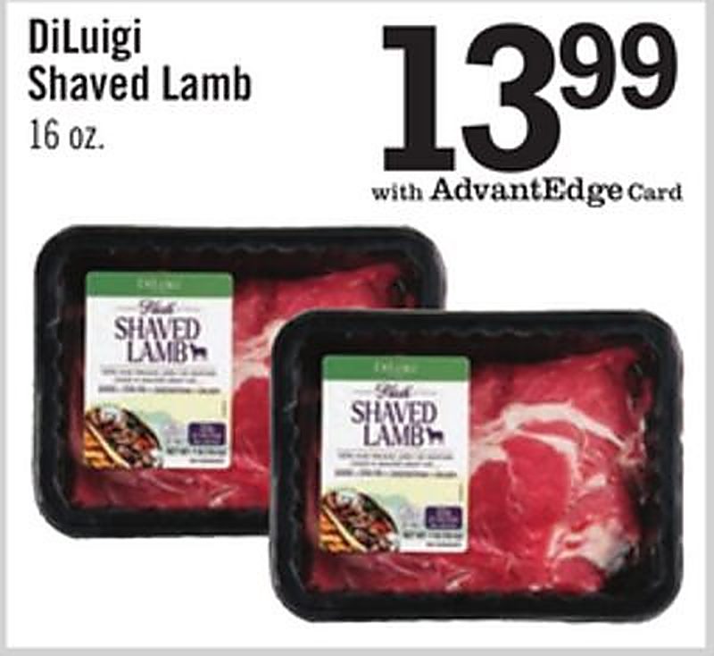 DiLuigi Shaved Lamb - Price Chopper weekly ad deal