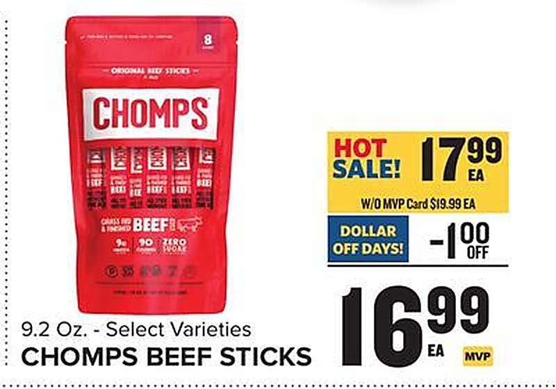 Chomps Beef Sticks - Food Lion weekly ad deal