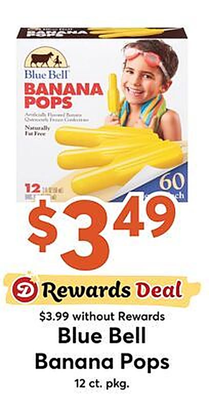 Blue Bell Banana Pops - Dierbergs weekly ad deal