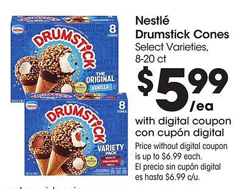 Nestlé Drumstick Cones - Foods Co weekly ad deal