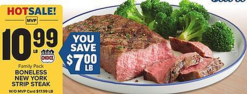 Boneless New York Strip Steak - Food Lion weekly ad deal