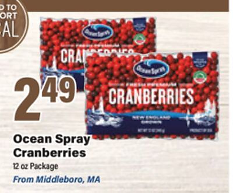 Ocean Spray Cranberries - Big Y weekly ad deal