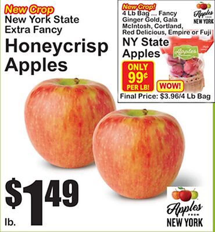 New Crop New York State Extra Fancy Honeycrisp Apples - Superfresh weekly ad deal