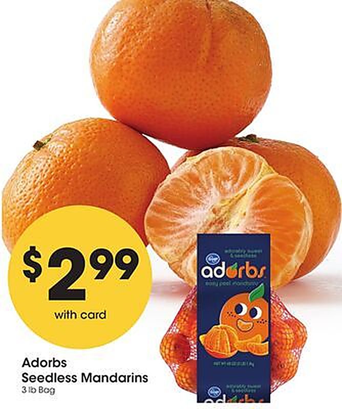 Adorbs Seedless Mandarins - Fry's Food Stores weekly ad deal