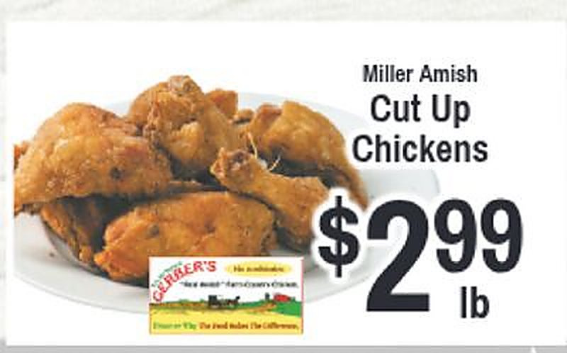 Miller Amish Cut Up Chickens - Driskill's Foods weekly ad deal