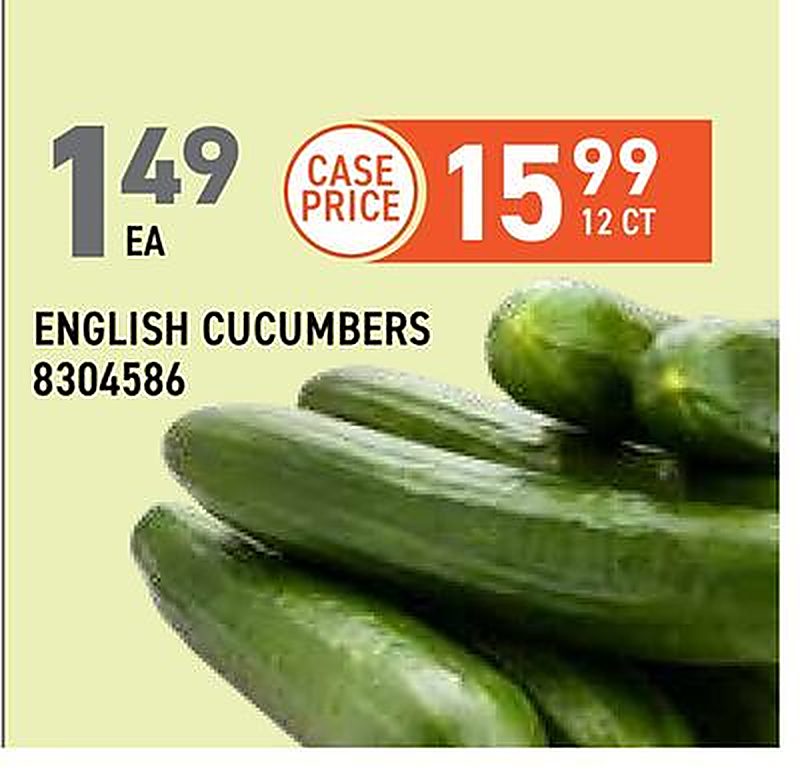 ENGLISH CUCUMBERS - US Foods CHEF'STORE weekly ad deal
