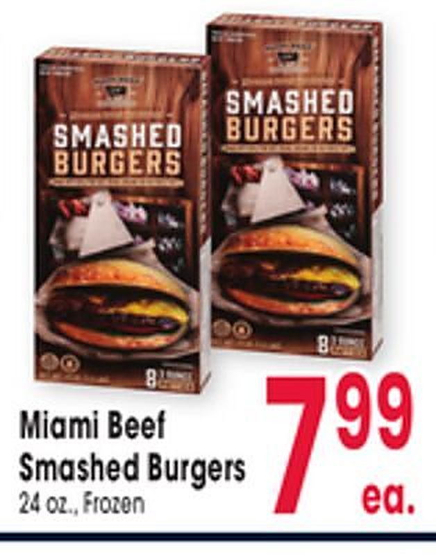 Miami Beef Smashed Burgers - Jewel Osco weekly ad deal