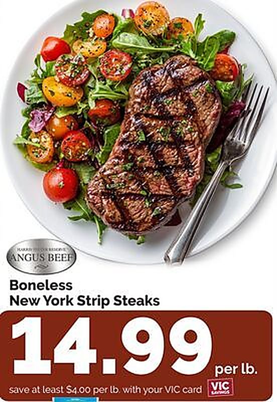 Boneless New York Strip Steaks - Harris Teeter weekly ad deal