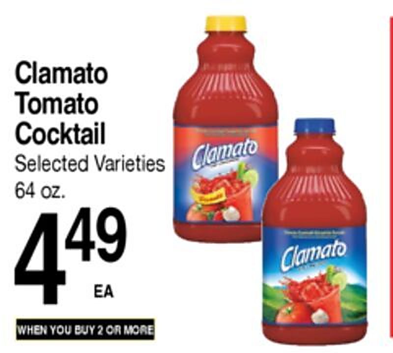 Clamato Tomato Cocktail - Superior Grocers weekly ad deal