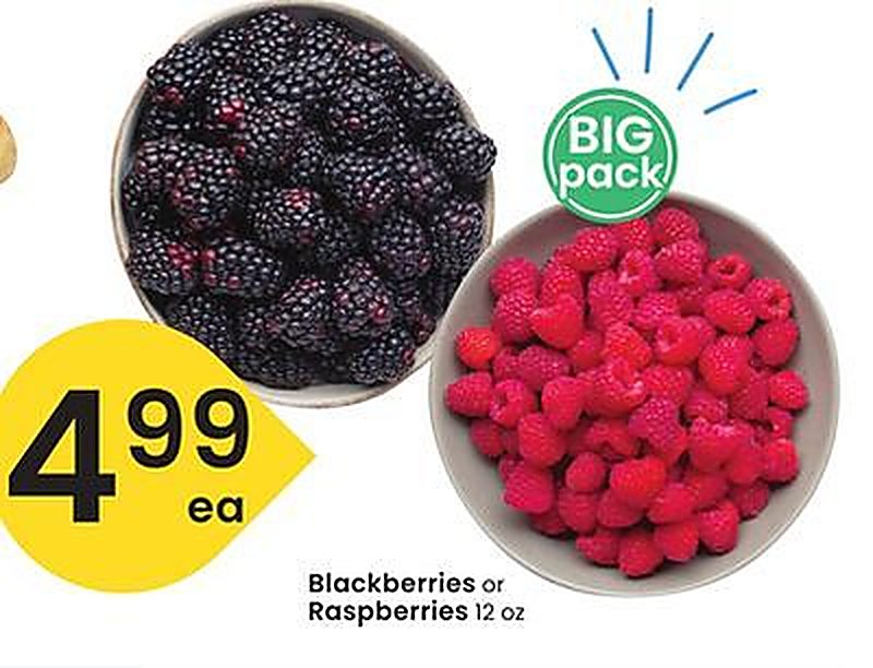 Blackberries or Raspberries - Albertsons weekly ad deal