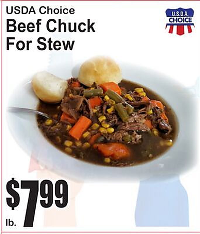 USDA Choice Beef Chuck For Stew - Superfresh weekly ad deal