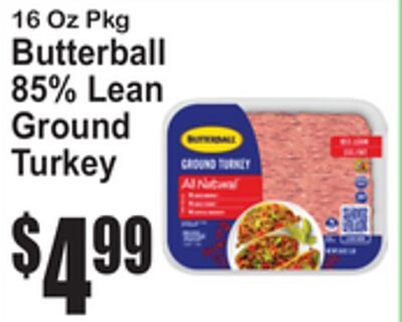 Butterball 85% Lean Ground Turkey - Superfresh weekly ad deal