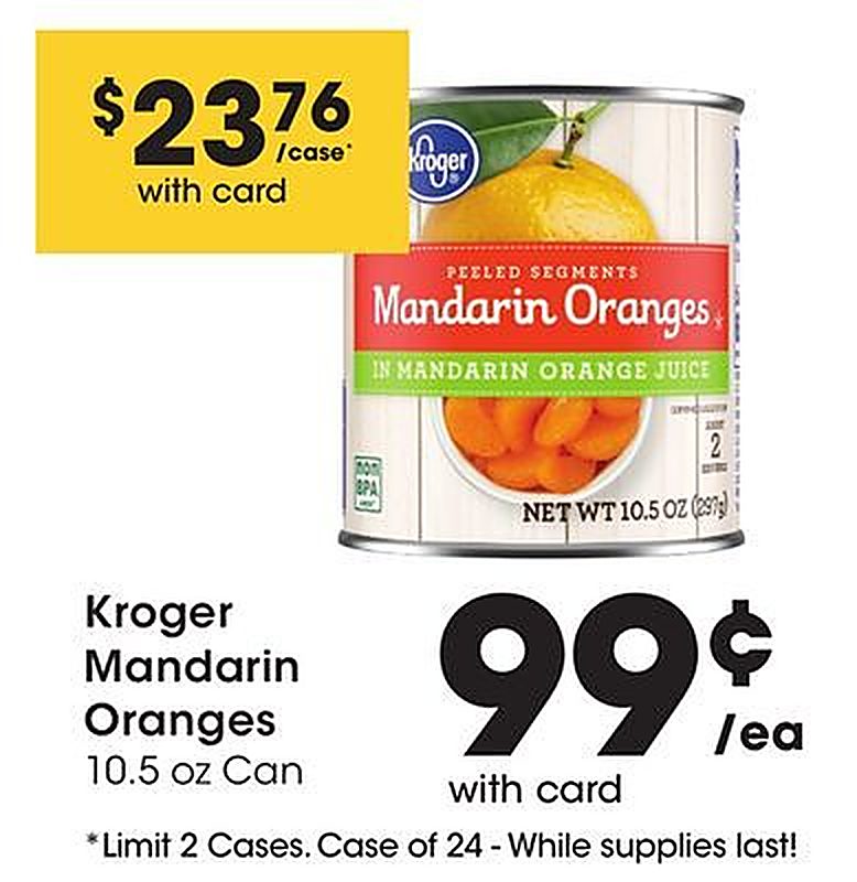 Kroger Mandarin Oranges - Smith's Food and Drug weekly ad deal