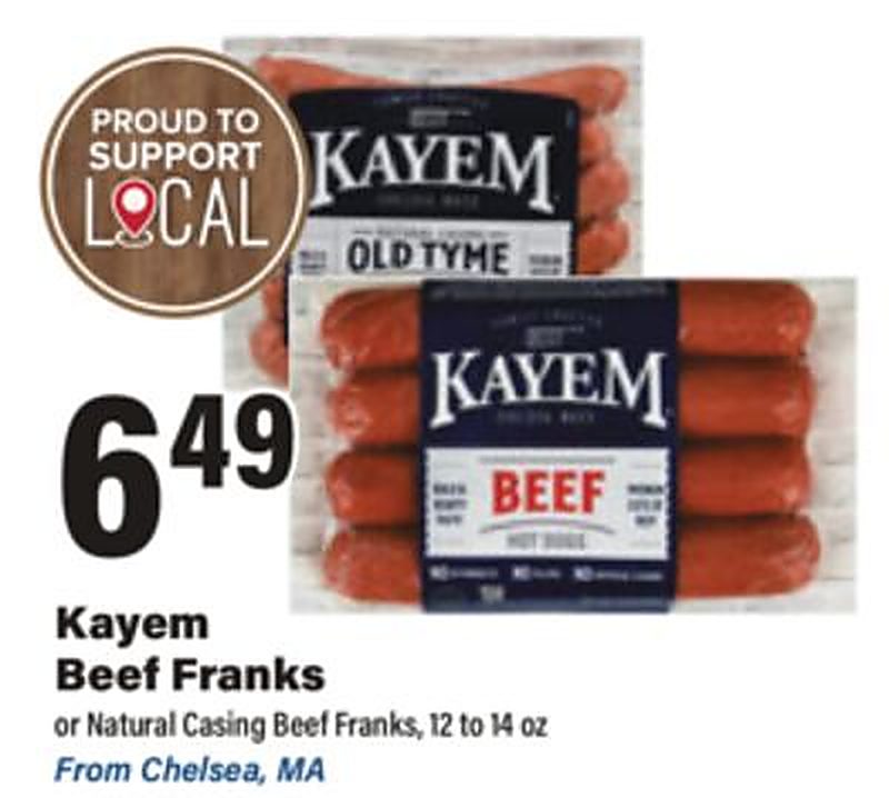 Kayem Beef Franks - Big Y weekly ad deal
