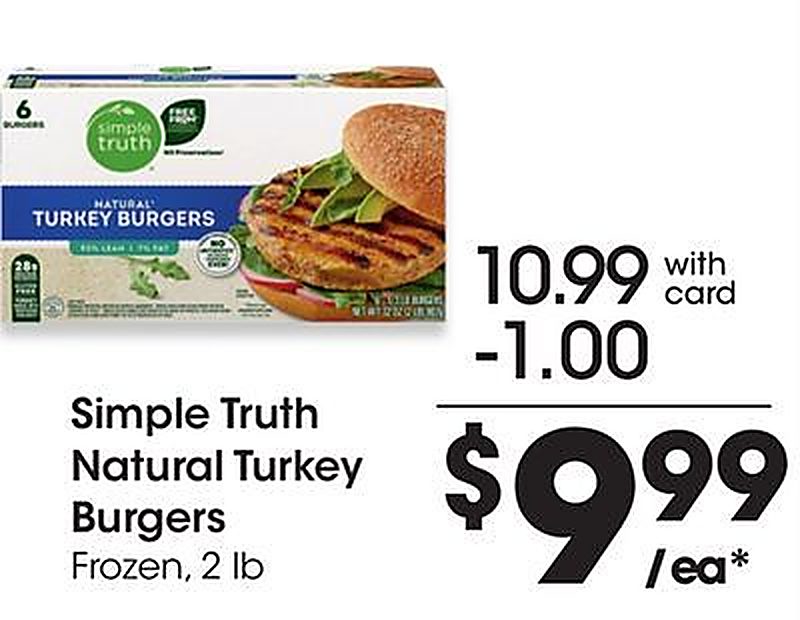 Simple Truth Natural Turkey Burgers - QFC weekly ad deal