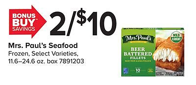 Mrs. Paul's Seafood - Martin's Foods weekly ad deal
