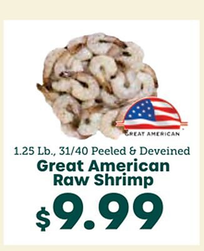 Great American Raw Shrimp - Little Giant Farmers Market weekly ad deal
